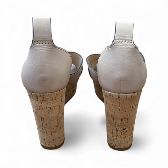 Coach Women’s ISLA Metallic Platform Wedge Sandals Cork Sz 7 - Picture 5 of 9